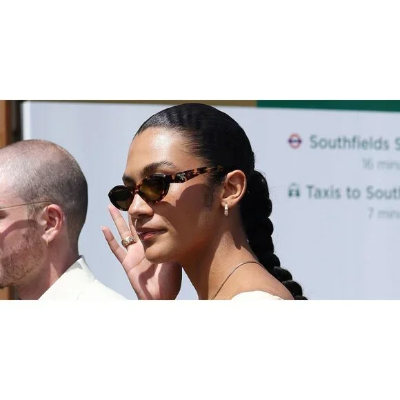 A0878Z New PRADA Havana Cat Eye PR 26ZS 14L-09Z Sunglasses Women - Picture 6 of 7